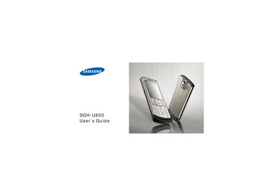 Samsung SGH-U800 User Manual - cover page