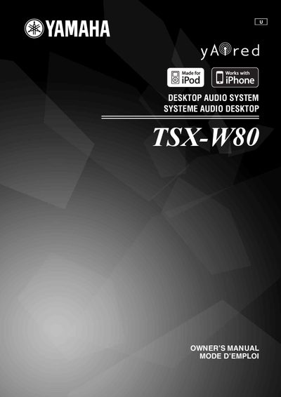 Yamaha TSX-W80 Desktop Audio System Owner's Manual - cover page