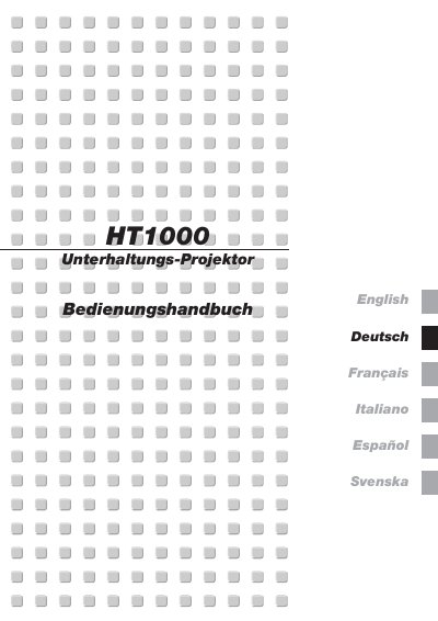NEC HT1000 Projector User Manual - cover page
