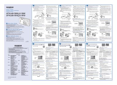 OLYMPUS STYLUS-7020/ -7020 STYLUS-7010/ -7010 digital camera user guide