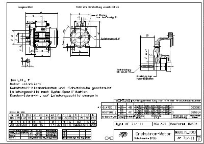 ATB AF 71/-11 Three-Phase Motor Technology Data Sheet - cover page