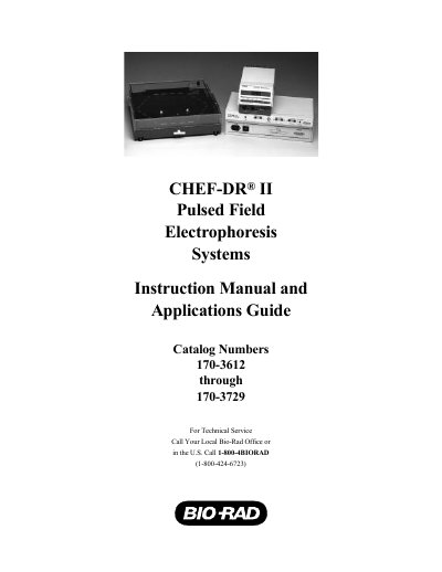 BIO RAD 170-3612 through 170-3729 Instruction Manual - cover page