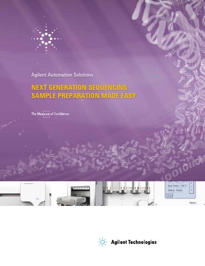 Agilent NGS Automation Solutions Product Brochure - cover page