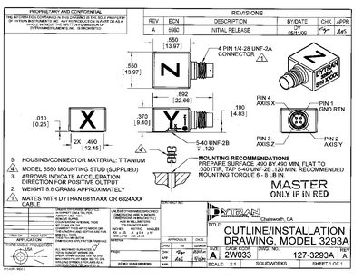 Dytran 127-3293A Installation Drawing - cover page