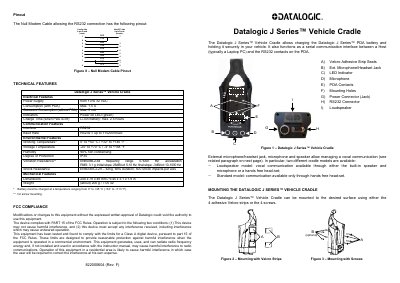 Datalogic J Series Vehicle Cradle User Manual - cover page