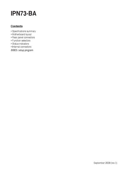 IPN73-BA Motherboard User Manual - cover page
