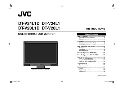 JVC DT-V24L1D/DT-V24L1/DT-V20L1D/DT-V20L1 Manual - cover page