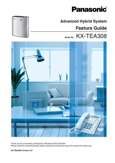 Panasonic KX-TEA308 Advanced Hybrid System Feature Guide