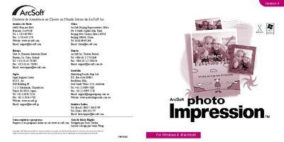 ArcSoft PhotoImpression Quick Start Guide - cover page