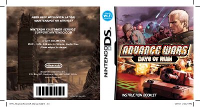 Advance Wars: Days of Ruin User Manual - cover page