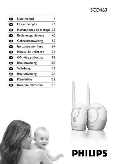 Philips SCD463 Baby Monitor User Manual - cover page