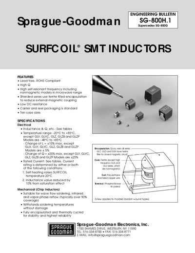 Sprague-Goodman SG-800H.1 handbook - cover page