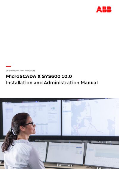 GRIDAUTOMATION MicroSCADA XSYS60010.0 Installation and Administration Manual - cover page