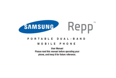 Samsung Repp Dual-Band Mobile Phone User Manual - cover page