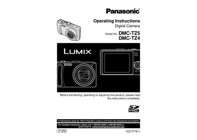 Panasonic DMC-TZ5 / DMC-TZ4 Digital Camera User Manual - cover page