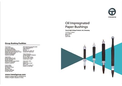 Trench Oil Impregnated Paper Bushings Product Leaflet - cover page