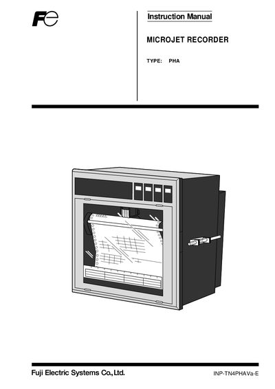 Fuji Electric INP‑TN4PHAV‑E Micro‑jet Recorder User Manual - cover page