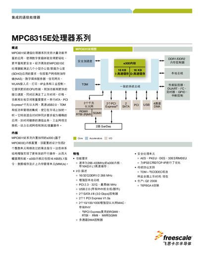 Freescale MPC8315E Communication CPU Integration Manual