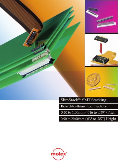 Molex SlimStack SMT Board-to-Board Connector Family Product Catalog - cover page