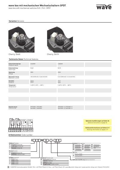 EUROTEC EPP2M01 technology data - cover page