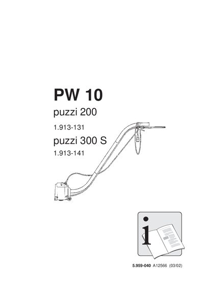 Karcher PW 10 User Manual - cover page