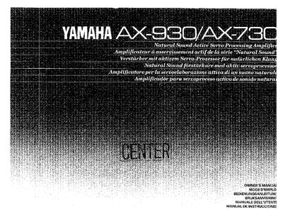 YAMAHA CD-930/730 Manual(1)(1) - cover page