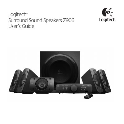 Logitech Z906 Surround Sound Speakers User Guide - cover page