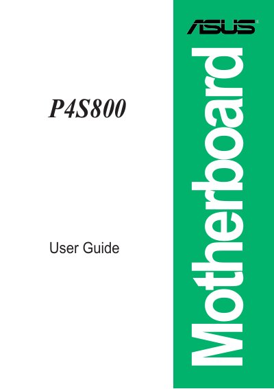 ASUS P4S800 Motherboard User Guide