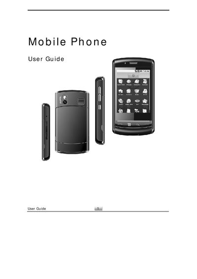 SciPhone N20 Mobile Phone User Guide - cover page