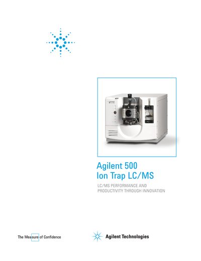 Agilent 500 Ion Trap LC/MS Product Brochure - cover page
