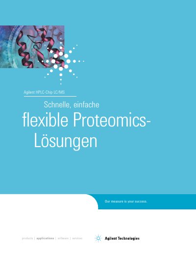 Agilent Proteomics Solutions Brochure - cover page