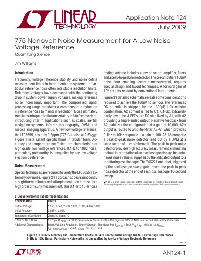 Linear Technology AN124-1 Testing Scheme Application Note - cover page