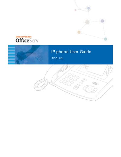 Samsung ITP-5112L IP Phone User Guide - cover page