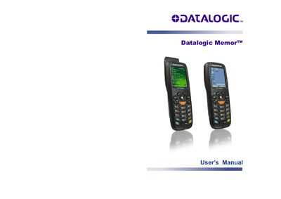 Datalogic Memor User Manual - cover page