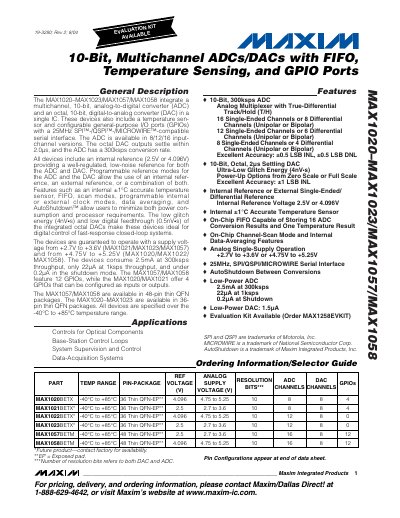 Maxim MAX1020-MAX1023/MAX1057/MAX1058 Datasheet - cover page