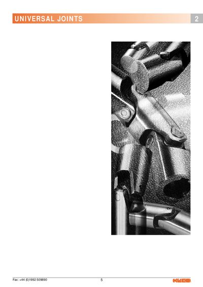 Huco Universal Joints Product Catalogue - cover page