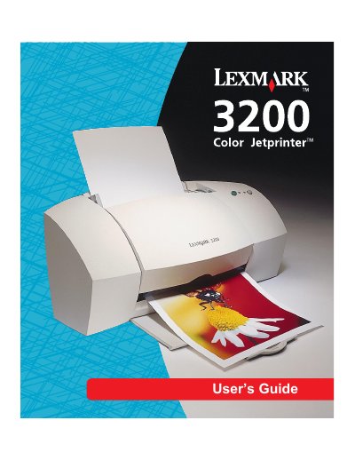Lexmark 3200 Printer User's Guide - cover page