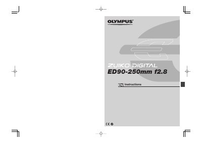 Olympus ED90-250mm f/2.8 Lens User Manual - cover page