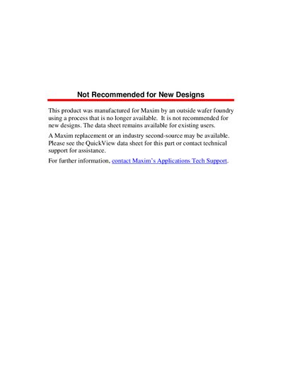 Maxim MAX038 High-Frequency Waveform Generator Datasheet - cover page