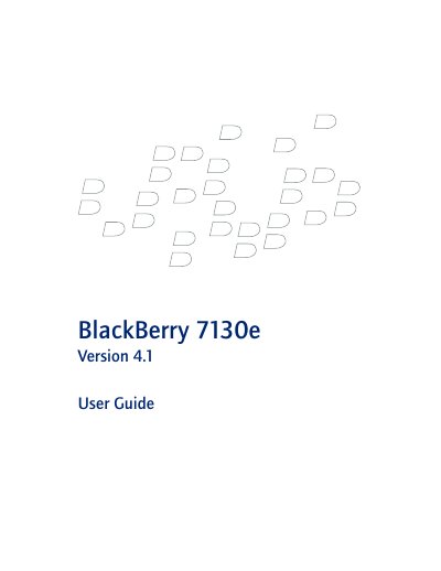 BlackBerry 7130e User Guide