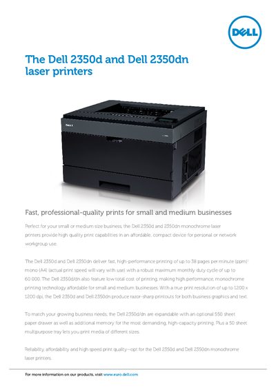 Dell 2350d/2350dn User Guide - cover page