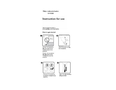 Philips SHM3200 Quick Start Guide - cover page