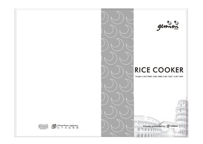 Gilman GRC1800/1000/180C/100C Rice Cooker User Manual - cover page
