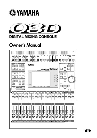 YAMAHA O3D Manual