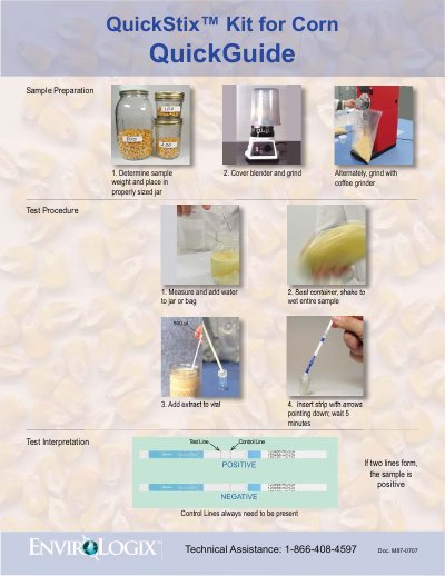 QuickStix Kit for Corn Quick Start Guide - cover page