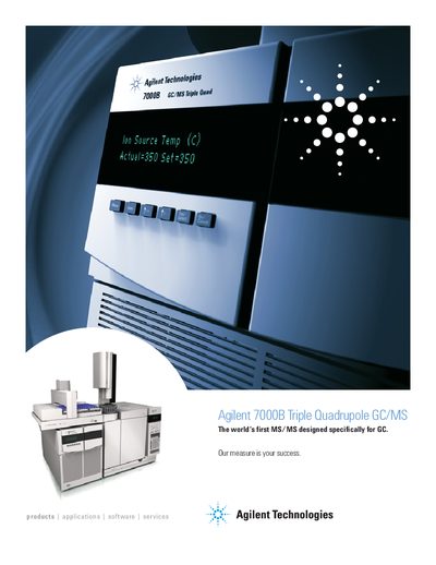 Agilent 7000B Triple Quadrupole GC/MS Brochure - cover page