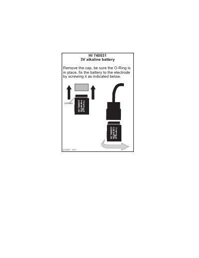 HANNA HI 740031 3V alkaline battery Instruction Manual - cover page