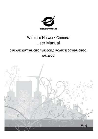 CIPCAM720PTIWL / CIPCAM720OD / CIPCAM720ODWDR / CIPDCAM720OD Wireless Network Camera User Manual - cover page