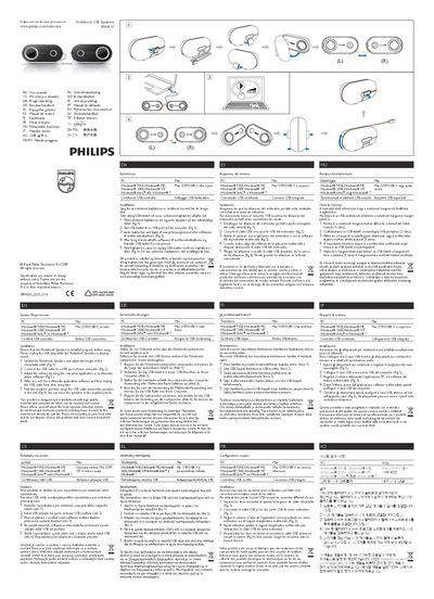 Philips SPA4210 Notebook USB Speakers User Manual - cover page