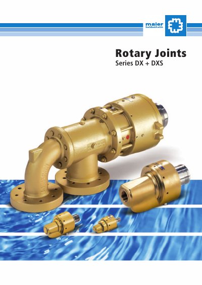 Maier-Heidenheim DX/DXS Series Rotary Joints Technical Data - cover page